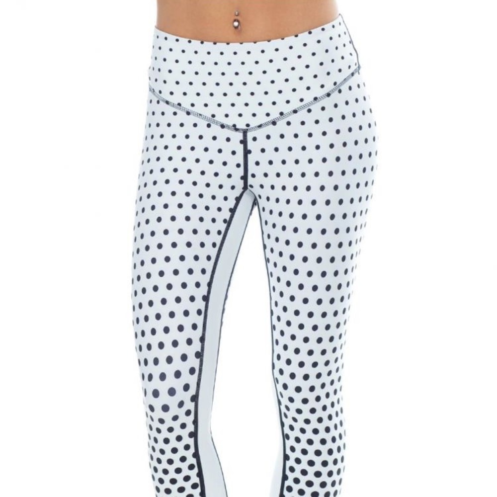 L’urv black and white polka dot yoga pants